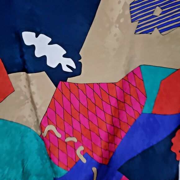 Women's VTG Jaymee Papell Multicolor 3/4 Sleeve Midi Summer Dress Sz 12 NWOT - Picture 8 of 9